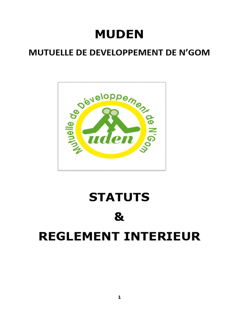 Statuts de la Mutuelle MUDEN N’Gom | PDF | Côte d'Ivoire | Vote