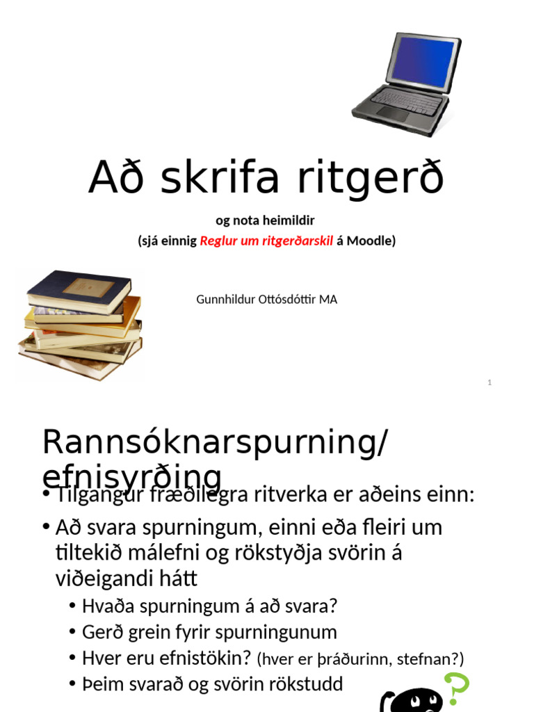 AÃ° Skrifa Ritgerã° - h22 (Ã¡n Landshluta) | PDF