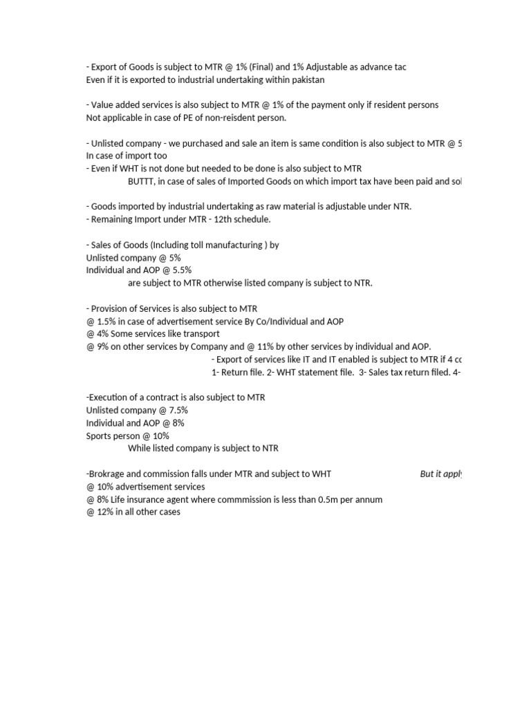 Notes of MTR | PDF