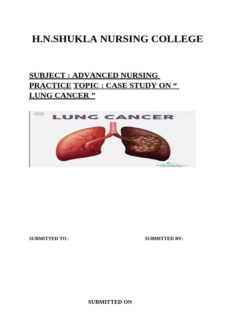 Lung Cancer Case Study Analysis | PDF | Lung Cancer | Cancer