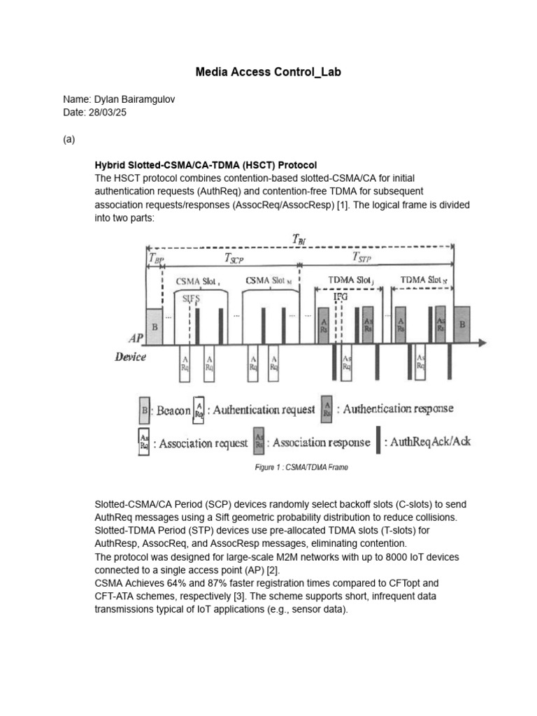 Hybrid MAC Protocols for IoT Networks | PDF | Internet Of Things ...