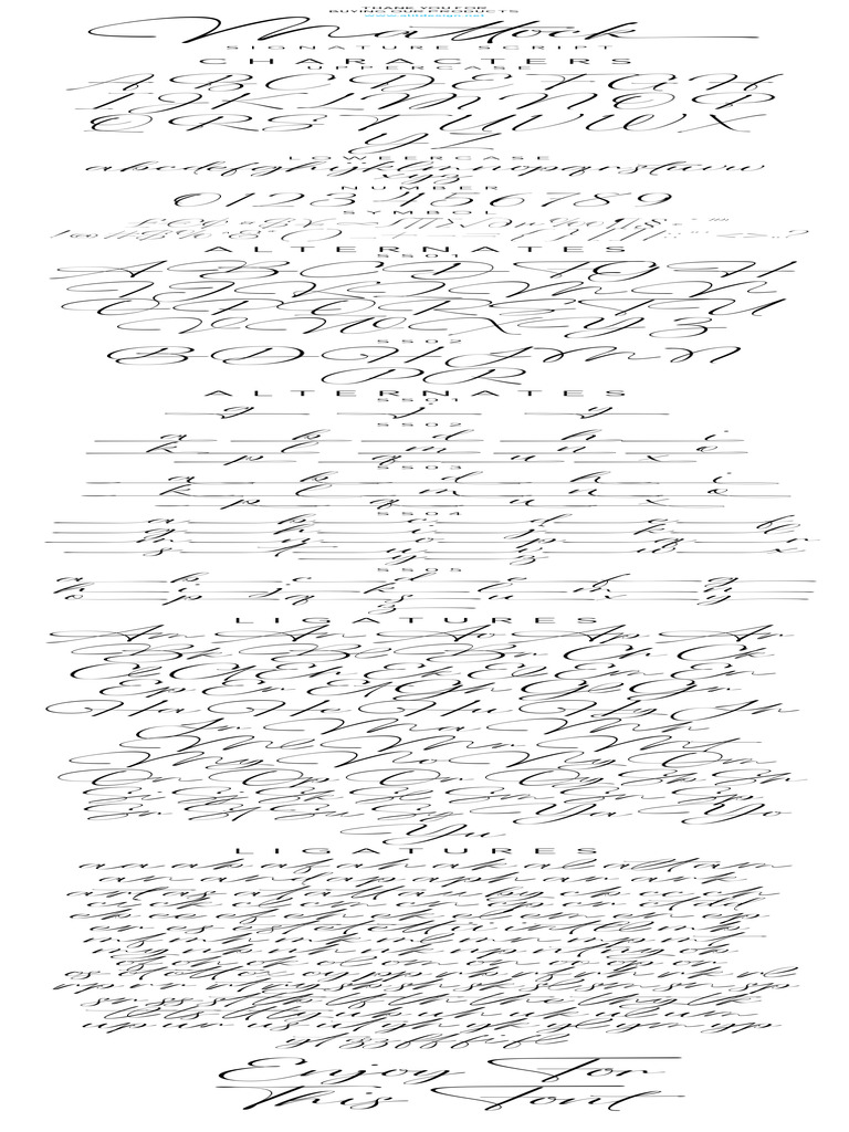 Signature Script Font Guide | PDF