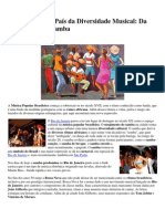 Diversidade Musical Do Samba A Bossa Nova