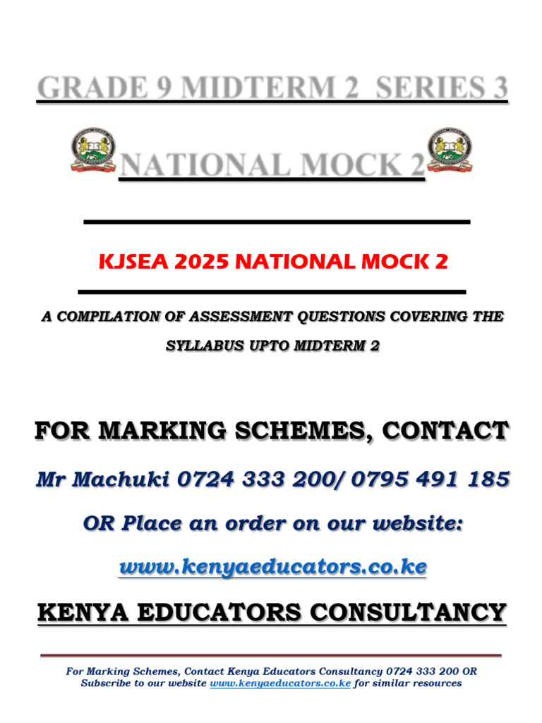 KJSEA 2025 Grade 9 Mock Exam Paper | PDF | Surah | Quran
