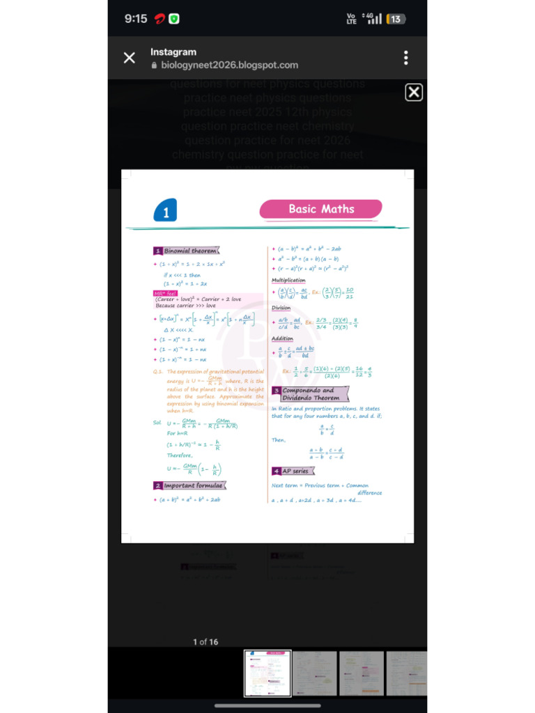 Basic Math Formula | PDF
