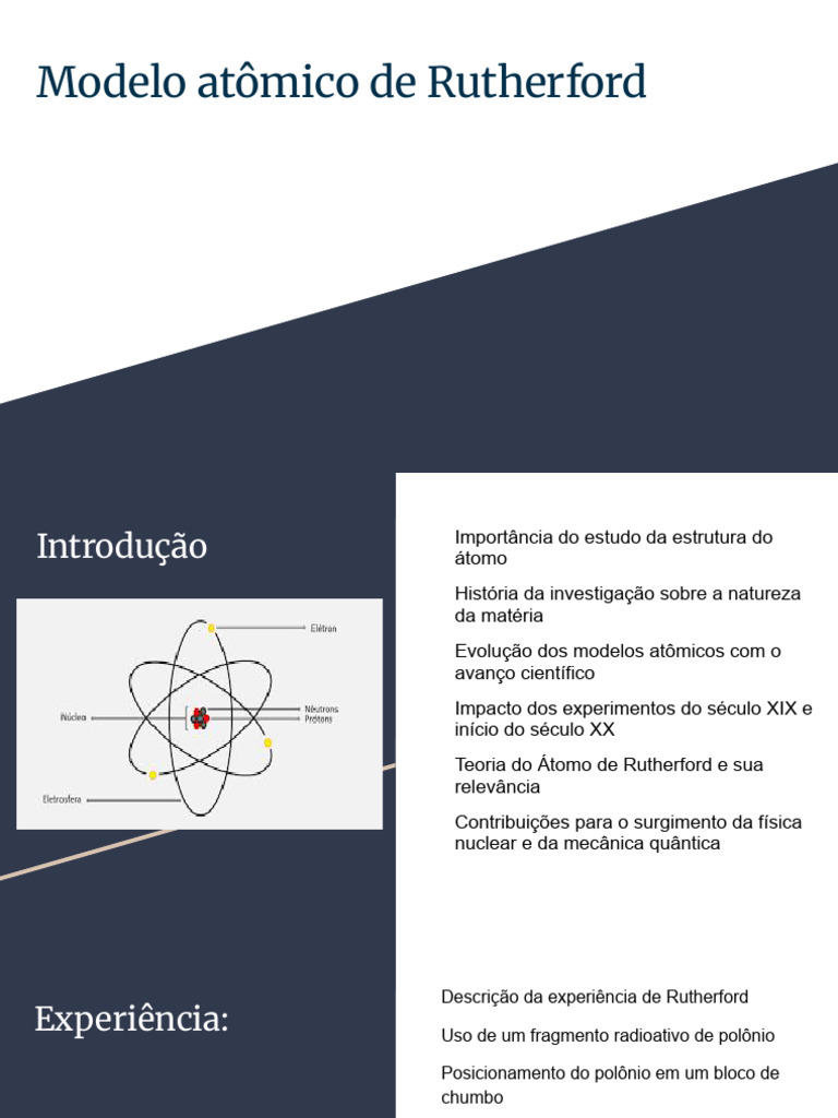 Modelo Atômico de Rutherford e Suas Descobertas | PDF | Elétron ...
