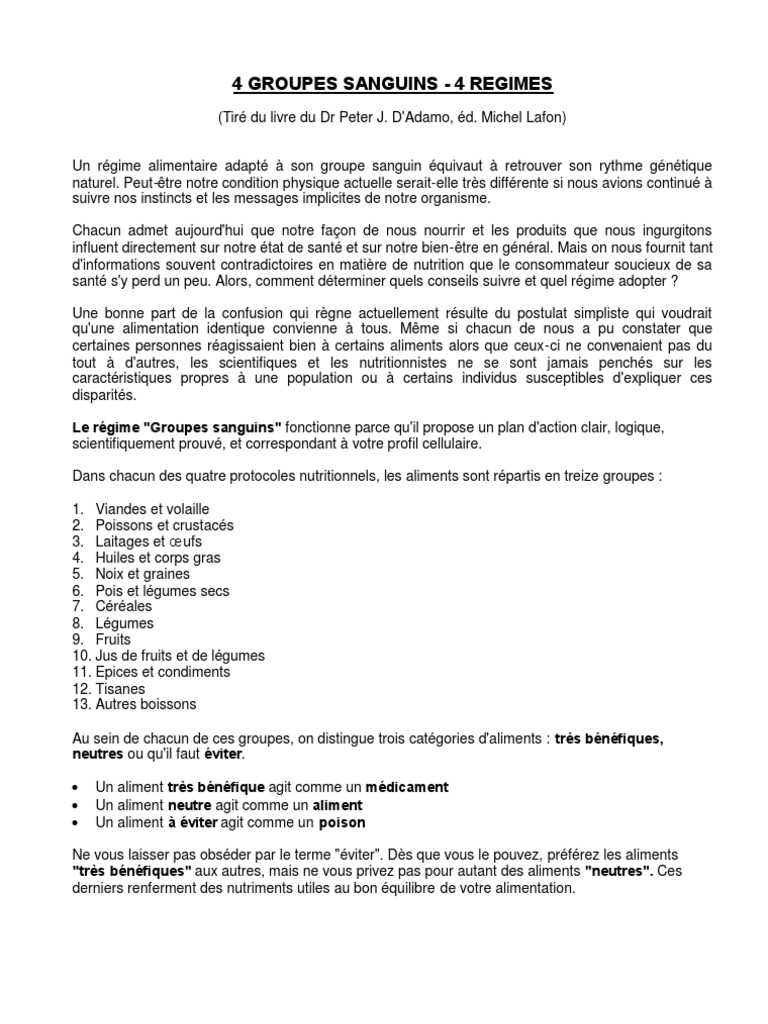 100 Aliments Céto à Volonté Pdf Gratuit 4 Regimes 4 Groupes-Sanguins | PDF | Légumes | Nutriments