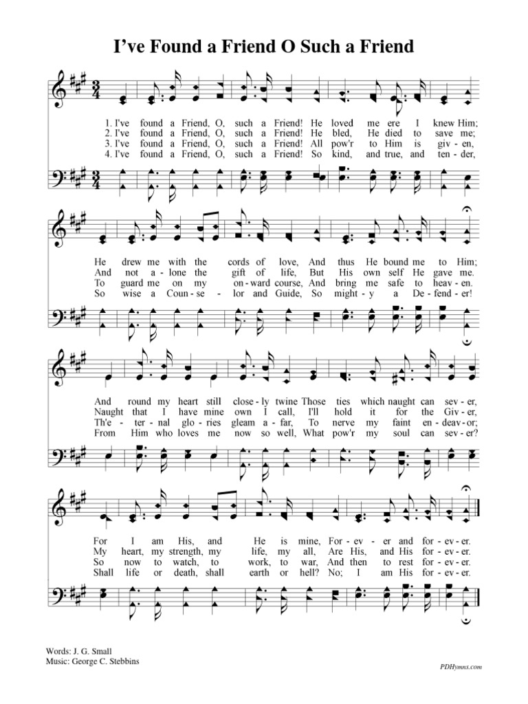 Ive Found A Friend O Such A Friend - Arr2 | PDF