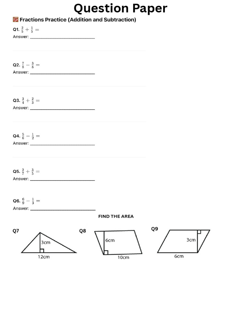 Question Paper | PDF