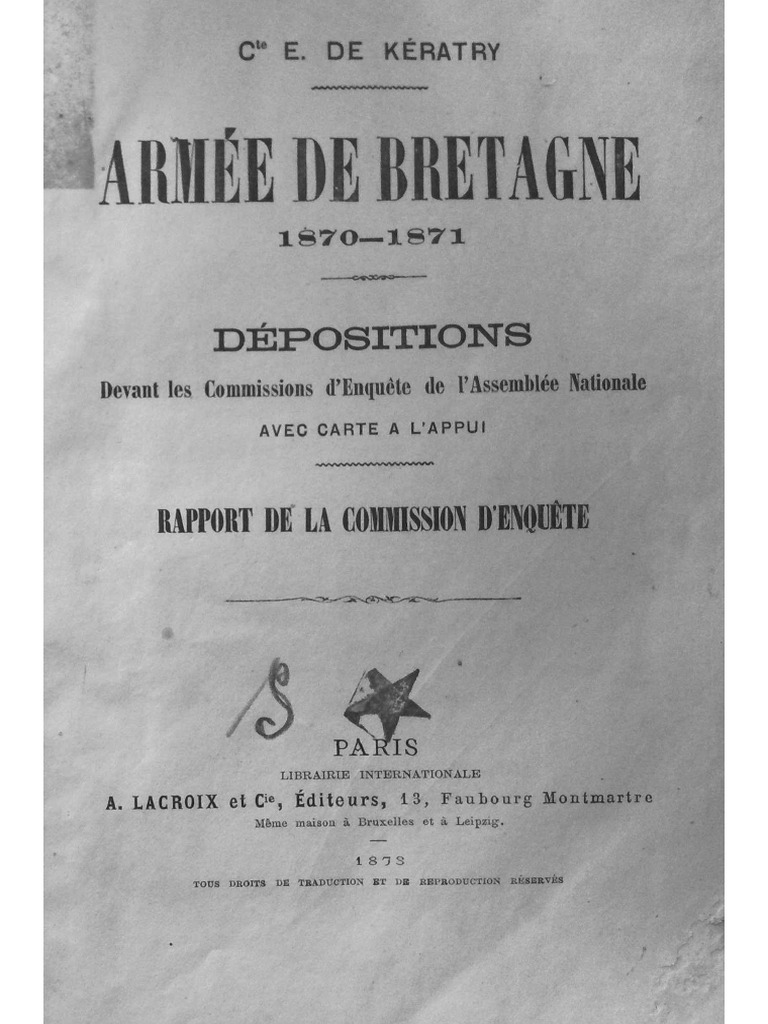 ArmAe de Bretagne 1870-1871 DApositions | PDF