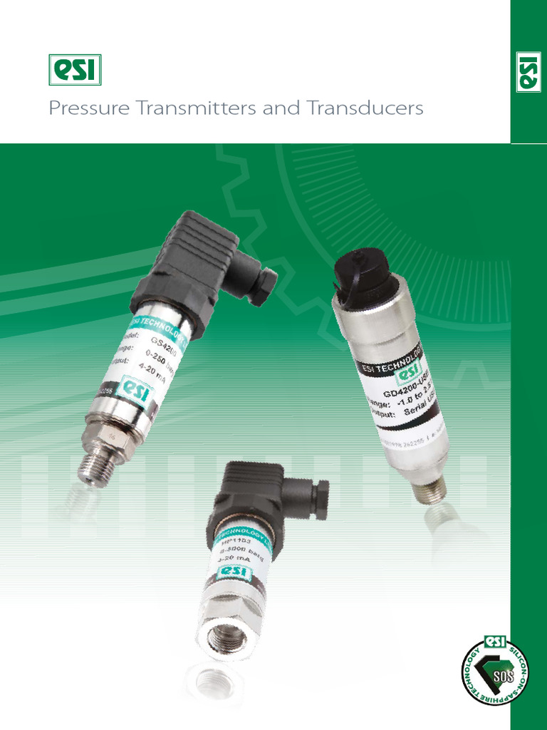 ESI Pressure Transducers Overview | PDF | Electrical Engineering ...