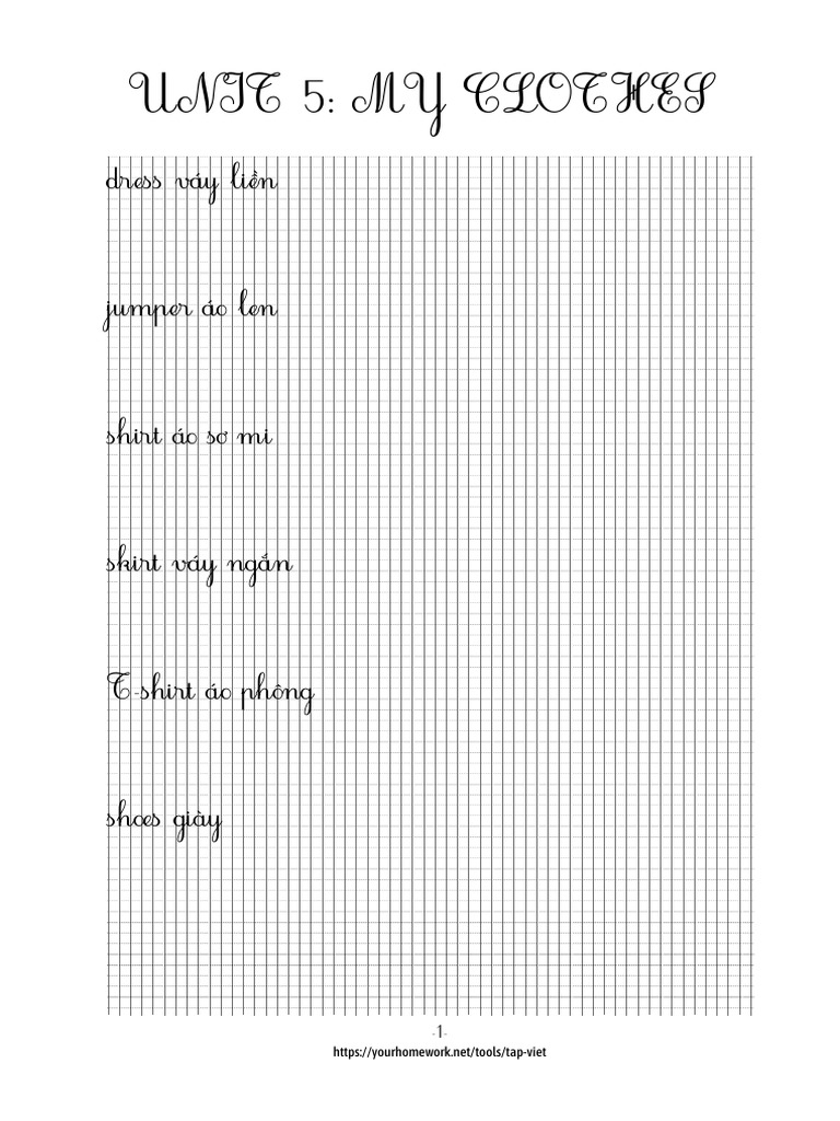 Unit 5 - My Clothes | PDF