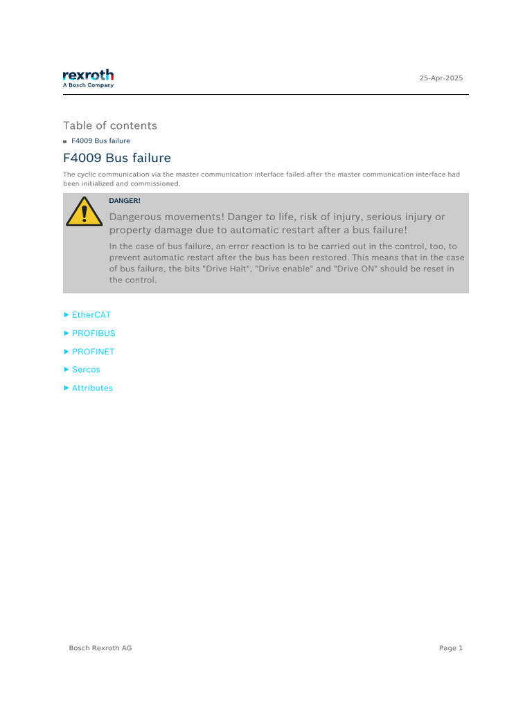 F4009 Bus Failure Protocol | PDF