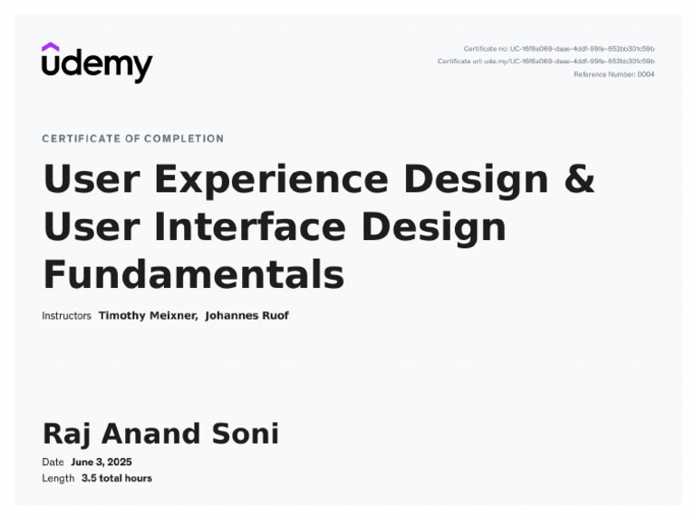 UI UX Certification | PDF