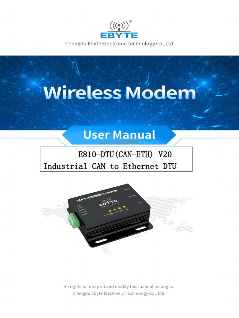 Ethernet DTU Performance Overview | PDF | Port (Computer Networking ...