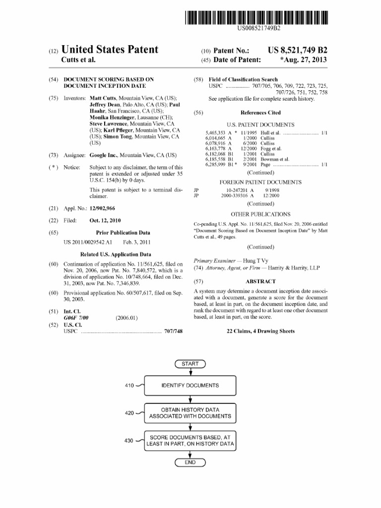 Document Scoring Based On Document Inception Date | PDF | Computer ...