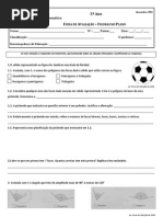 Ficha de avaliação- figuras no plano