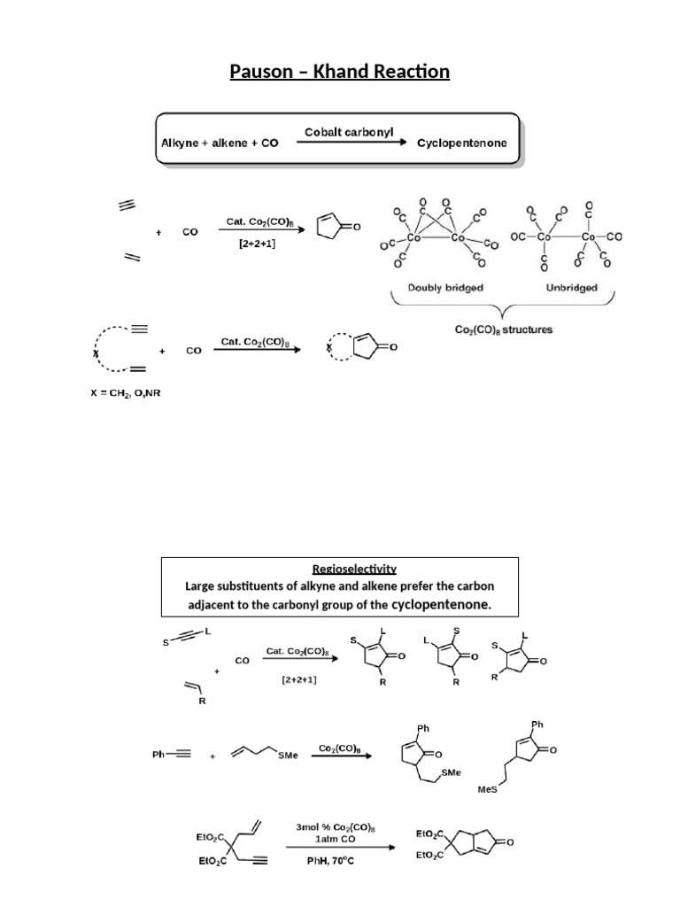 Pauson-Khand Reaction Overview | PDF