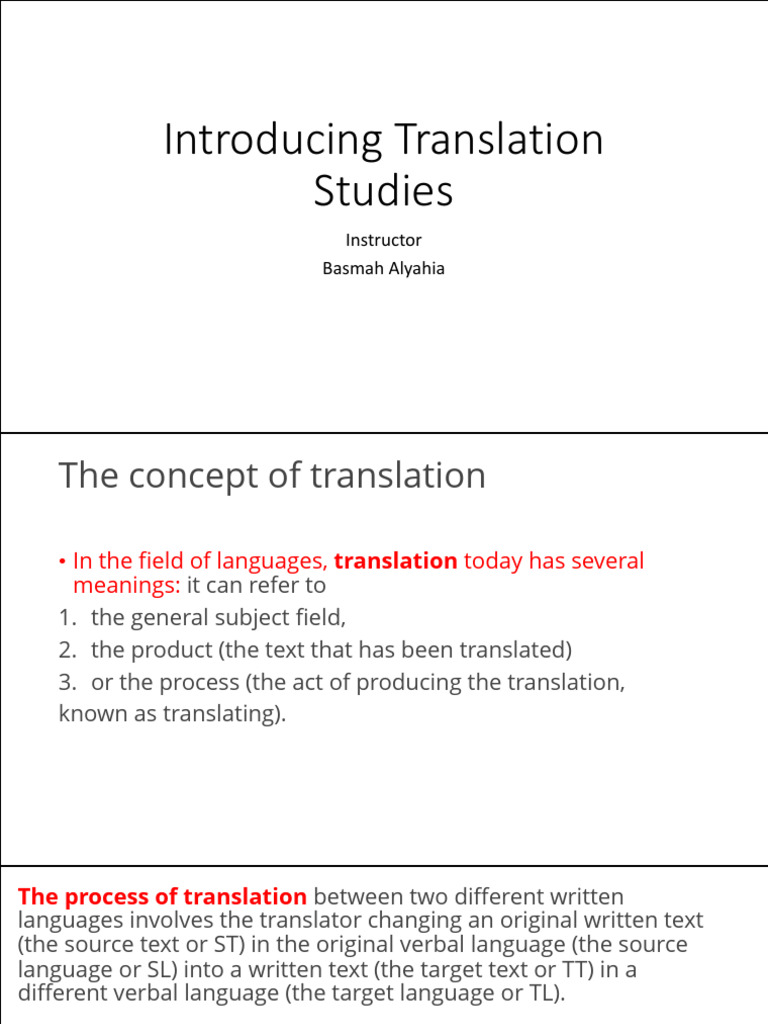 Introduction to Translation Studies | PDF | Translations | Theory