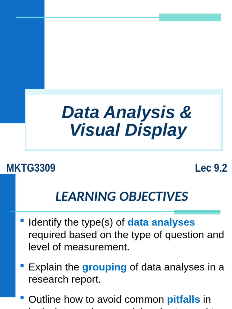 3309-23 Lec 9.2 Data Analysis & Visuals STUDENTS | PDF | Data Analysis ...
