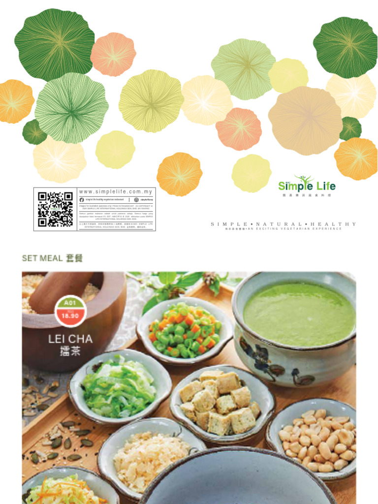 Simple Life Menu 2025 Overview | PDF