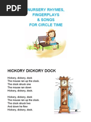 Nursery Rhymes, Songs & Fingerplays Printable Cards