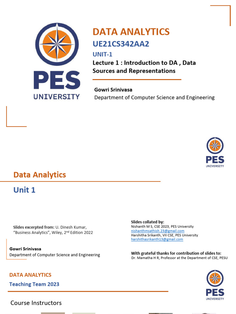 E1 - DA Unit 1 Slides | PDF | Level Of Measurement | Skewness