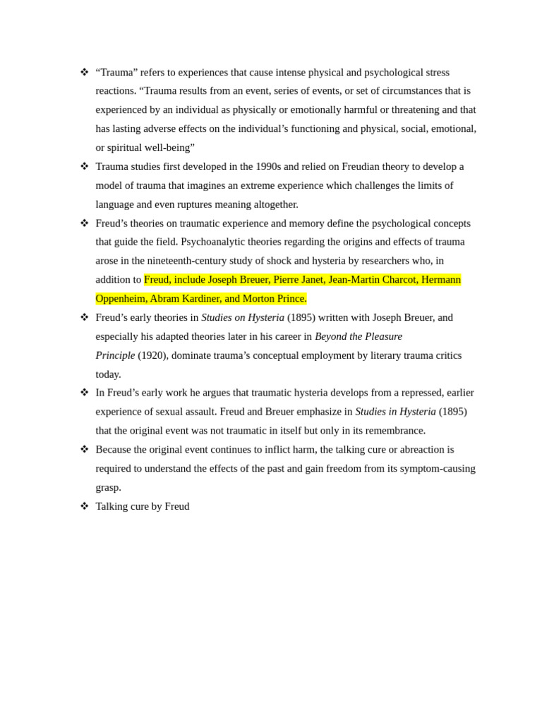 Understanding Trauma Theory Basics | PDF