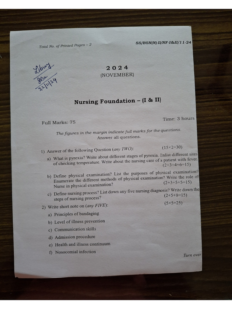 Nursing Foundation Paper | PDF