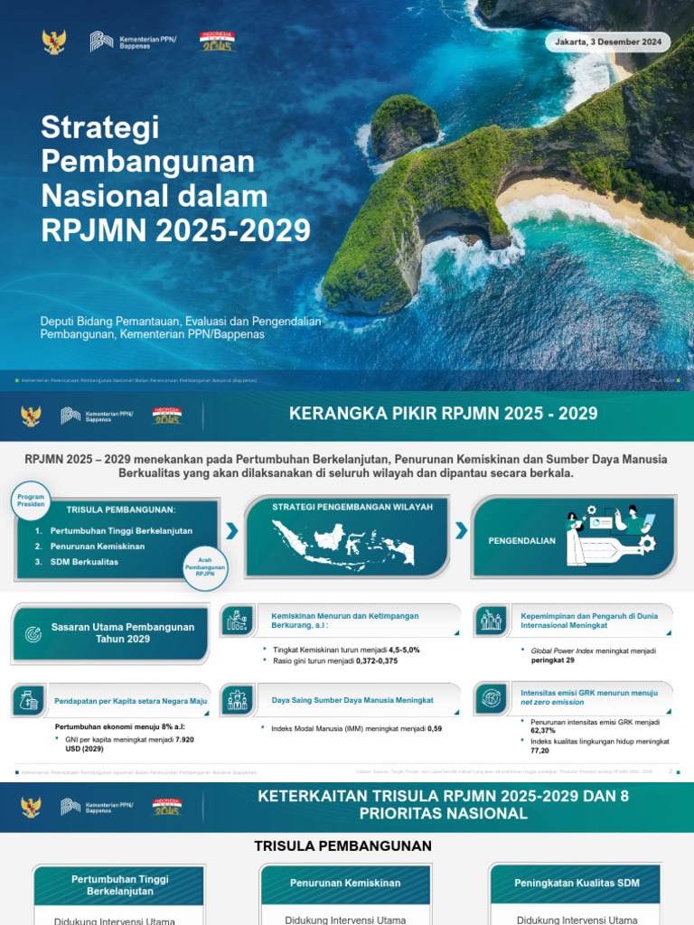 Trisula Pembangunan RPJMN 2025-2029 | PDF