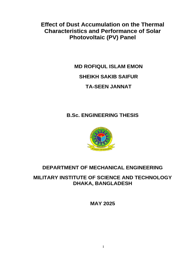 Dust Impact on Solar PV Performance | PDF | Photovoltaics | Solar Panel