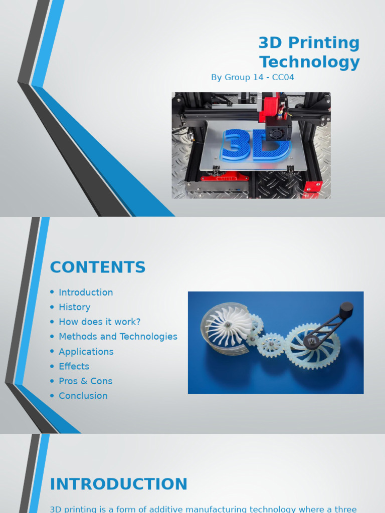 3D Printing Technology | PDF | 3 D Printing | Secondary Sector Of The ...