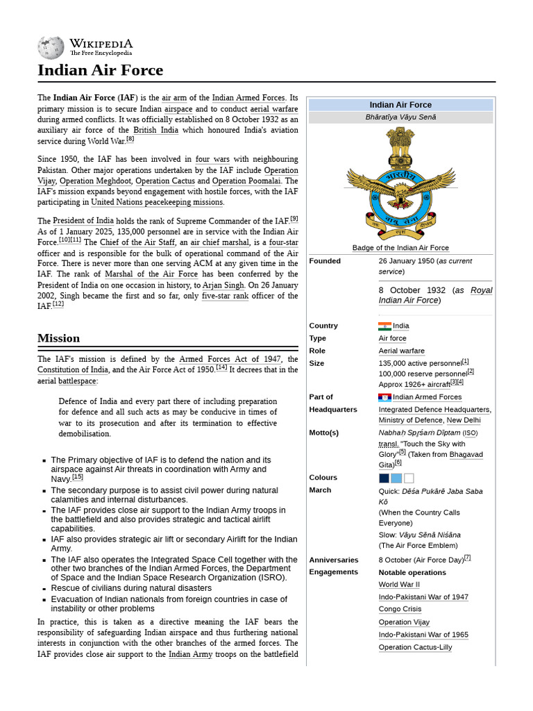 Overview of the Indian Air Force | PDF | Military Aviation | Military