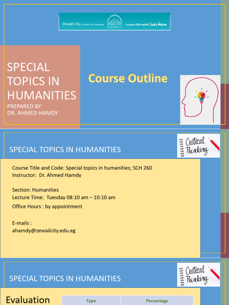 Special Topics in Humanities Course Guide | PDF | Critical Thinking ...