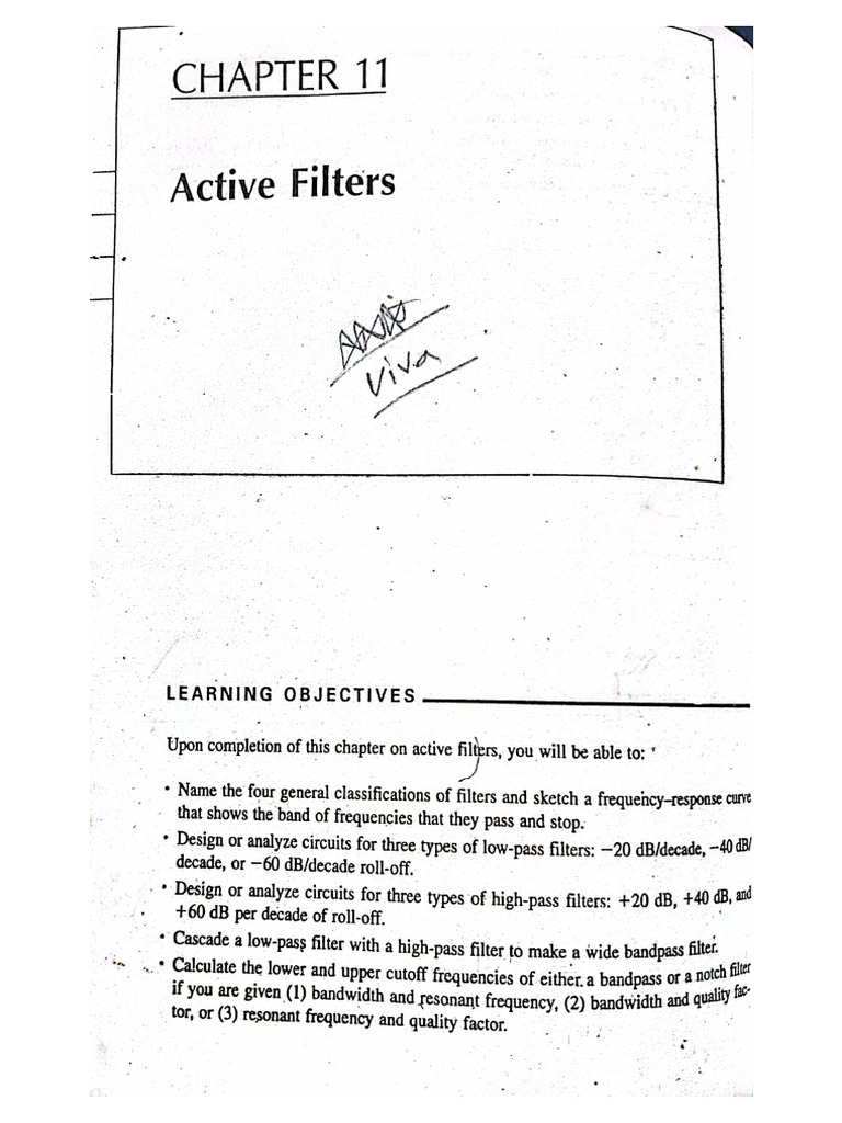 Chapter 11 (Active Filter) | PDF