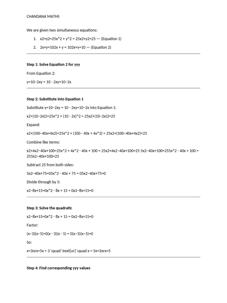 Chandana Maths | PDF