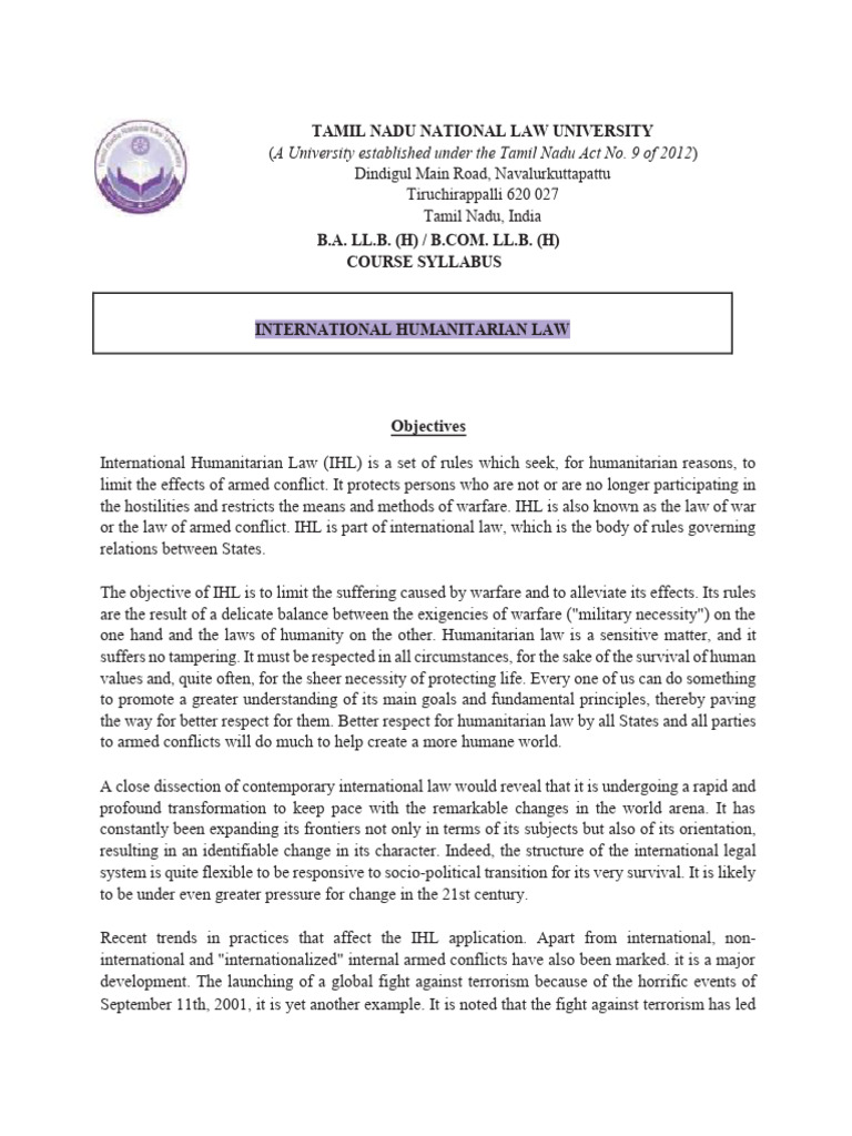 International Humanitarian Law | PDF | International Humanitarian Law ...