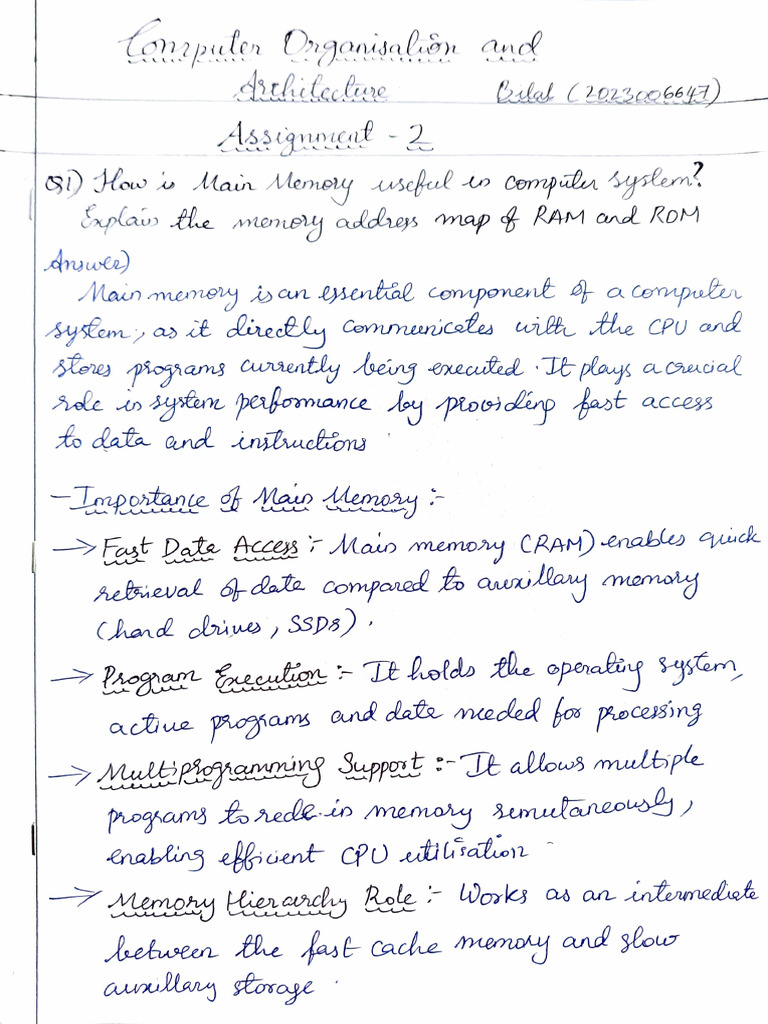 CoaAssignment2 2023006647 | PDF | Random Access Memory | Semiconductor ...