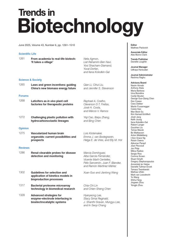 Advisory Board and Contents Tibtec | PDF | Biology | Cell Biology