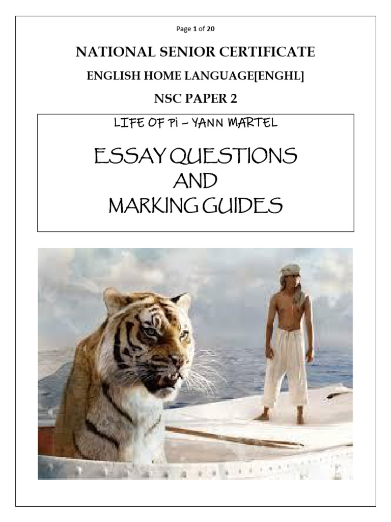 Life of Pi Essay Questions & Guides | PDF | Faith | Prayer