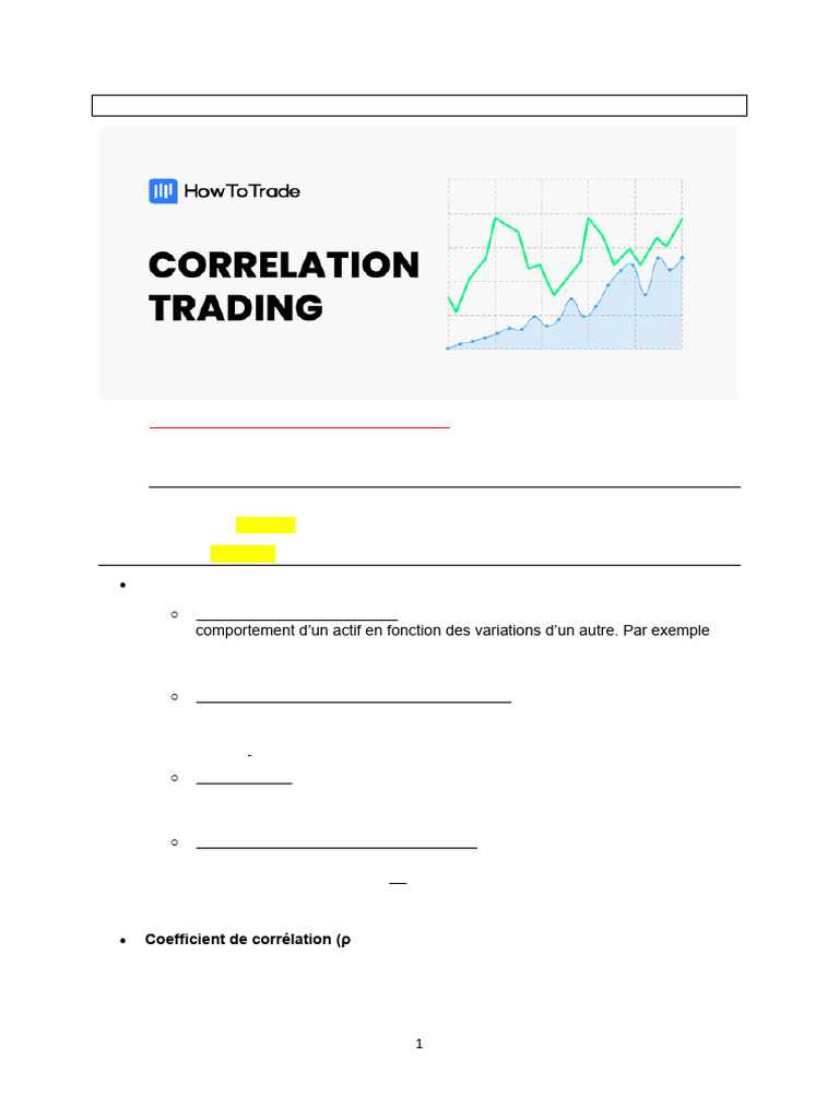 Correlations en Trading | PDF | Crytomonnaies | Opérateur de marché