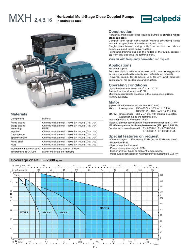 Stainless Steel Multi-Stage Pumps | PDF | Pump | Flow Measurement