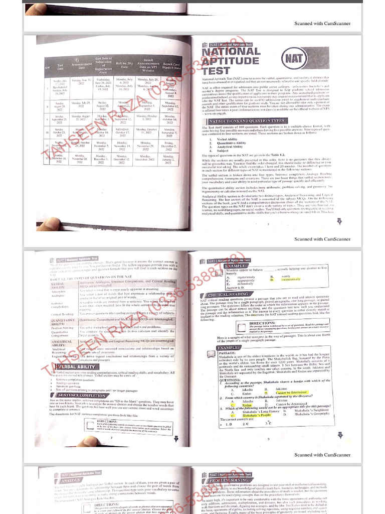 Nts Prearation NAT | PDF