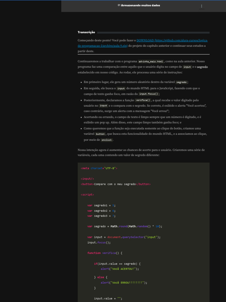 Jogo de Adivinhação em JavaScript | PDF | Script Java | Limite (Matemática)