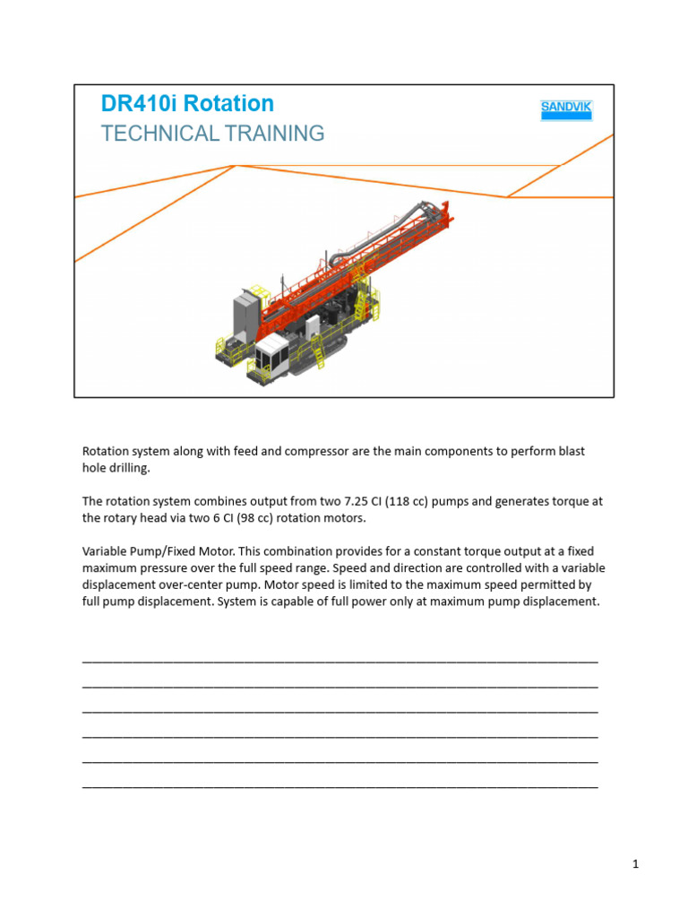 3 Trainee Manual - DR410i Rotation | PDF | Pump | Valve