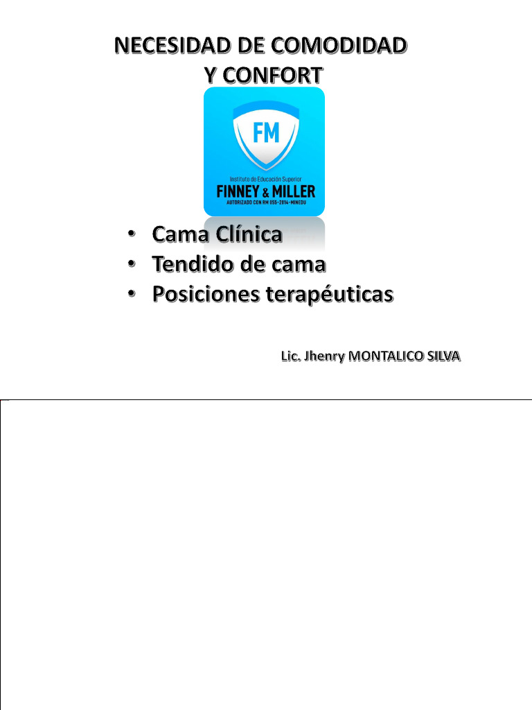 Necesidad de Comodidad Del Paciente - Cama - Tipos de Camas H | PDF