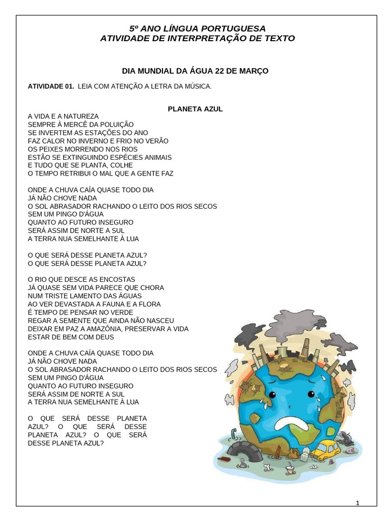 3 Leitura e Interpretação de Texto 5º Ano | PDF | Rio | Mar