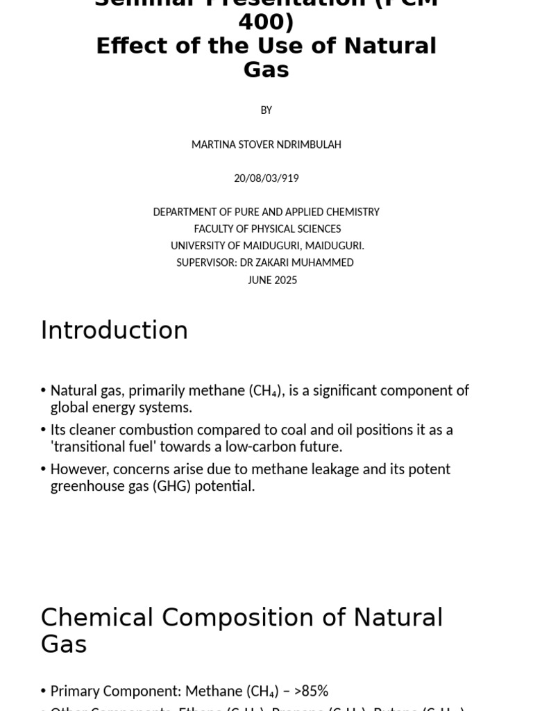 Effect of Natural Gas On Environment | PDF | Natural Gas | Methane