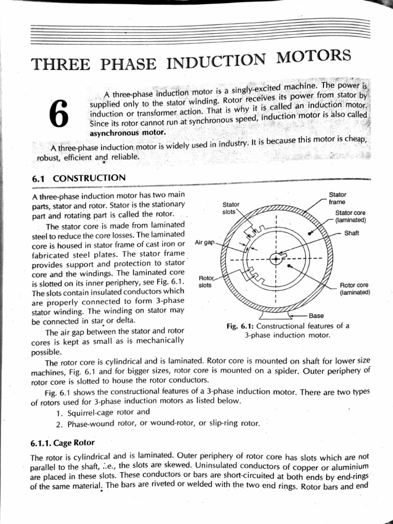 Three-Phase Induction Motor Overview | PDF | Electric Motor ...
