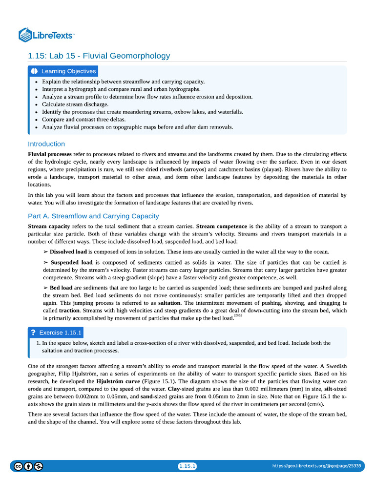Lab15 Fluvial Geomorpho | PDF